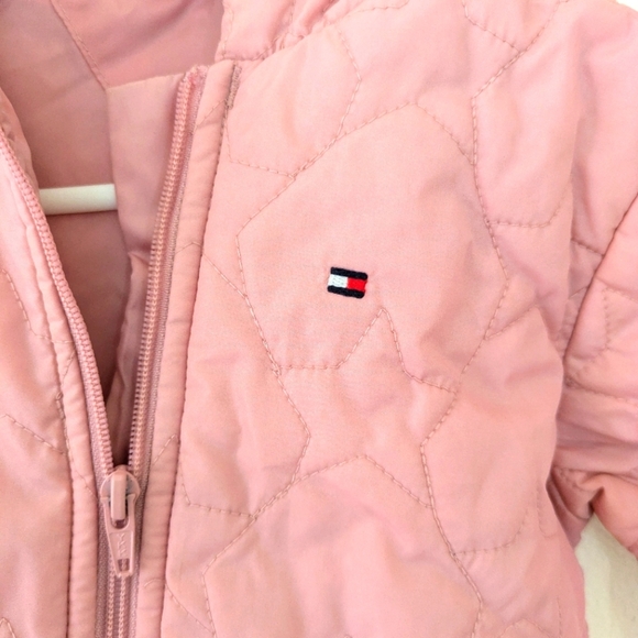Tommy Hilfiger Pink Puffer Toddler Hooded Jacket 18-24m - Picture 5 of 11